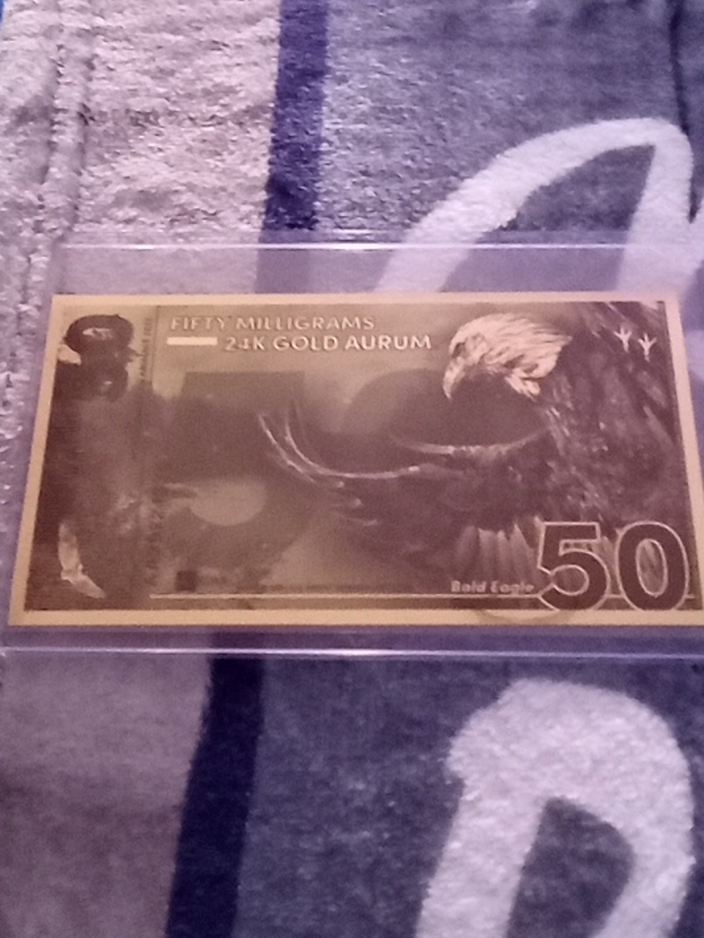 24K Gold Aurum 50 Note Decorative Collectible - Gold